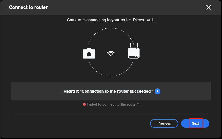 8._Camera_connected_to_router_successfully.png