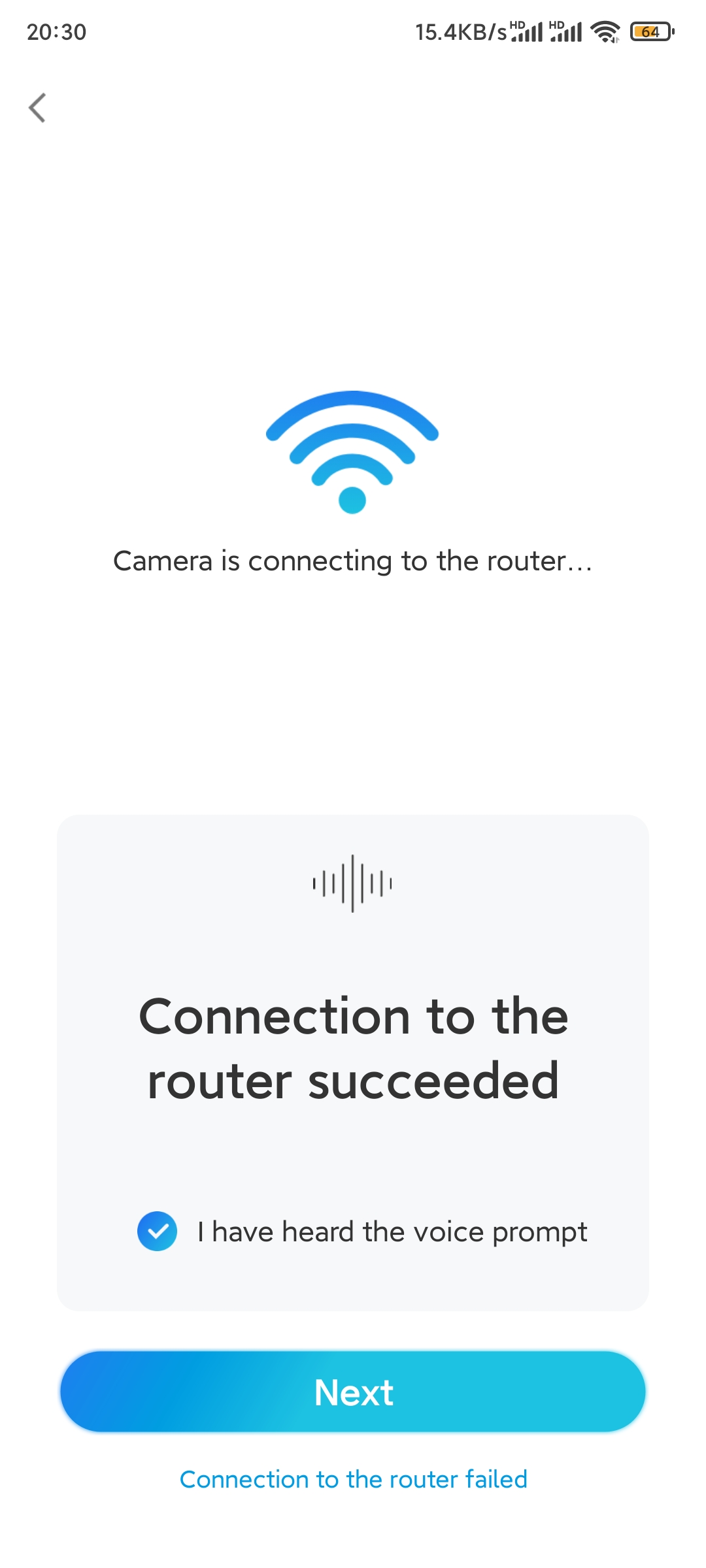 9._Camera_Connected_to_router_successfully.jpg